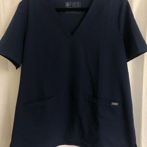 Casma Three Pocket Scrub Top - Size XL, Navy